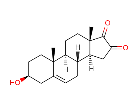 Molecular Structure of 571-05-1 (5-Androsten-3beta-ol-16,17dione)