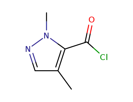 Molecular Structure of 160886-90-8 (1H-Pyrazole-5-carbonyl chloride, 1,4-dimethyl- (9CI))