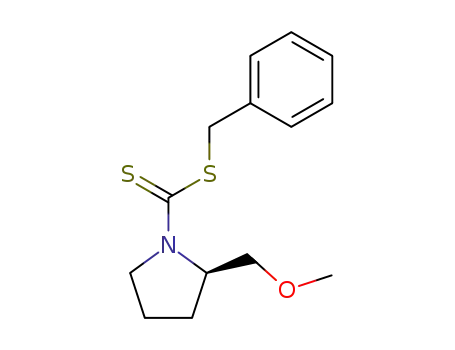 Molecular Structure of 177082-91-6 ((R)-(+)-2-Methoxymethyl-pyrrolidin-1-dithiocarbonsaeure-benzyl-ester)
