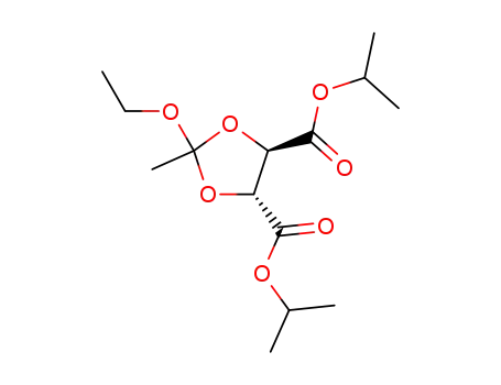 Molecular Structure of 130258-01-4 (diisopropyl (4R,5R)-2-ethoxy-2-methyl-1,3-dioxolan-4,5-dicarboxylate)