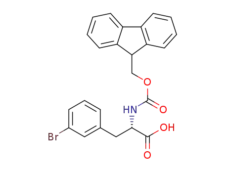 Molecular Structure of 220497-48-3 ((S)-N-Fmoc-3-Bromophenylalanine)