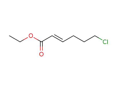 Molecular Structure of 107408-34-4 (2-Hexenoic acid, 6-chloro-, ethyl ester, (2E)-)