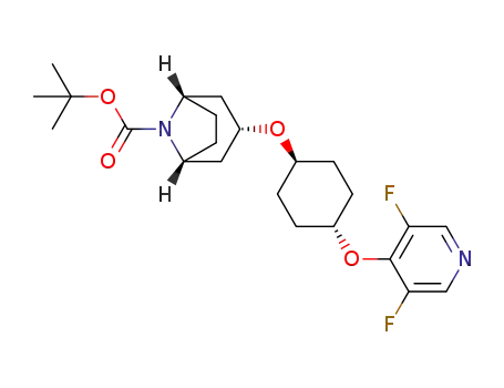 (1R,3s,5S)-tert-butyl 3-((1r,4R)-4-(3,5-difluoropyridin-4-yloxy)cyclohexyloxy)-8-azabicyclo[3.2.1]octane-8-carboxylate