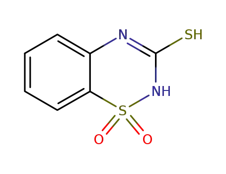 Molecular Structure of 87343-84-8 (2H-1,2,4-Benzothiadiazine-3(4H)-thione, 1,1-dioxide)