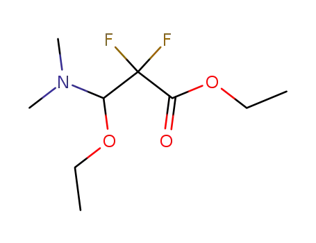 Molecular Structure of 141546-96-5 (3-(DIMETHYLAMINO)-3-ETHOXY-2,2-DIFLUOROPROPIONIC ACID ETHYL ESTER)