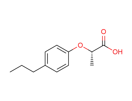 Molecular Structure of 1010446-76-0 ((S)-2-(4-propyl-phenoxy)-propanoic acid)