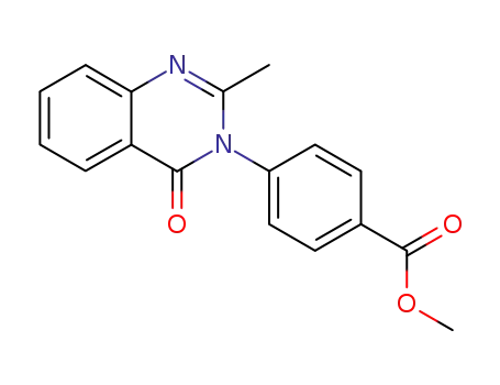 Molecular Structure of 35218-84-9 (Benzoic acid, 4-(2-methyl-4-oxo-3(4H)-quinazolinyl)-, methyl ester)