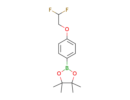 Molecular Structure of 864754-48-3 (2-[4-(2,2-DIFLUORO-ETHOXY)-PHENYL]-4,4,5,5-TETRAMETHYL-[1,3,2]DIOXABOROLANE)