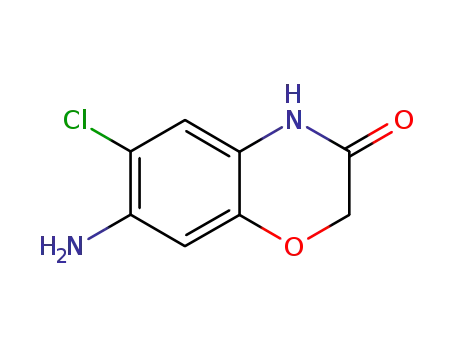 Molecular Structure of 40401-45-4 (7-AMINO-6-CHLORO-2H-1,4-BENZOXAZIN-3(4H)-ONE)