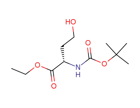 Molecular Structure of 147325-09-5 ((S)-N-Boc-L-homoserine Ethyl Ester)