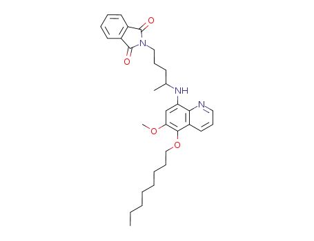 Molecular Structure of 81359-05-9 (6-Methoxy-8-(1-methyl-4-phthalimidobutylamino)-5-(n-octoxy)quinoline)