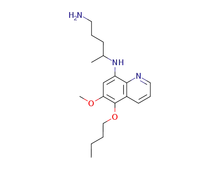 Molecular Structure of 81358-79-4 (N<sup>4</sup>-(5-Butoxy-6-methoxy-quinolin-8-yl)-pentane-1,4-diamine)