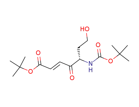 tert-butyl (5S)-5-[N-(tert-butoxycarbonyl)amino]-7-hydroxy-4-oxo-(E)-2-heptenoate