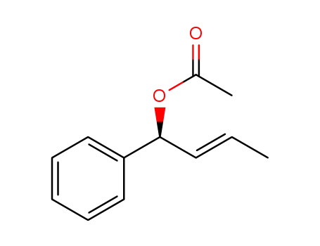 Molecular Structure of 100017-27-4 ((E)-1-phenylbut-2-en-1-yl acetate)