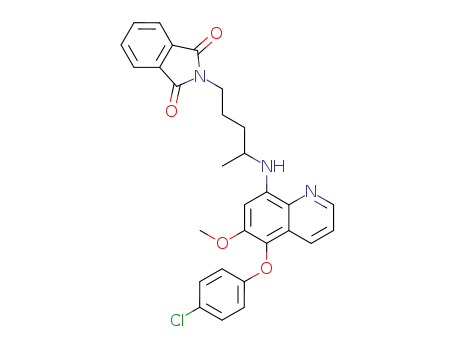 1H-Isoindole-1,3(2H)-dione,
2-[4-[[5-(4-chlorophenoxy)-6-methoxy-8-quinolinyl]amino]pentyl]-