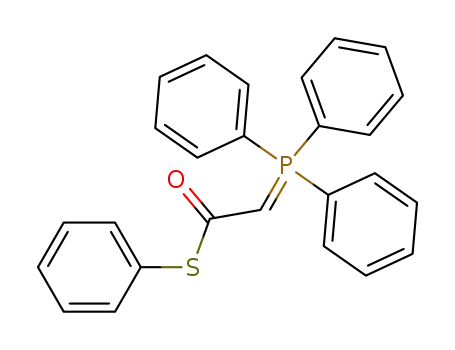 Molecular Structure of 73818-39-0 (Ethanethioic acid, (triphenylphosphoranylidene)-, S-phenyl ester)