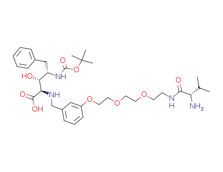 (2R,3R,4S)-2-[3-(2-{2-[2-((S)-2-Amino-3-methyl-butyrylamino)-ethoxy]-ethoxy}-ethoxy)-benzylamino]-4-tert-butoxycarbonylamino-3-hydroxy-5-phenyl-pentanoic acid
