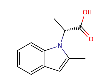 Molecular Structure of 105119-82-2 ((R)-A,2-DIMETHYL-1H-INDOLE-1-ACETIC ACID)