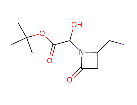 Molecular Structure of 74694-51-2 (t-butyl hydroxy-(2-iodomethyl-4-oxoazetidin-1-yl)acetate)