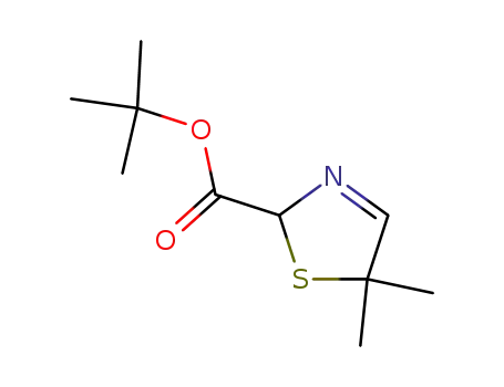 Molecular Structure of 30426-56-3 (5,5-dimethyl-2,5-dihydro-thiazole-2-carboxylic acid <i>tert</i>-butyl ester)