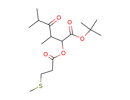 Molecular Structure of 1097736-14-5 (tert-butyl 3,5-dimethyl-2-(3-(methylthio)propanoyloxy)-4-oxohexanoate)