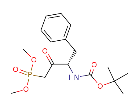 Molecular Structure of 176504-90-8 (DIMETHYL ((3S)-4-PHENYL-3-(BOC-AMINO)-2-OXOBUTYL)PHOSPHONATE)
