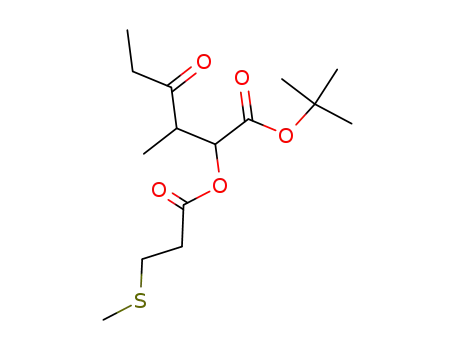 Molecular Structure of 1097736-12-3 (tert-butyl 3-methyl-2-(3-(methylthio)propanoyloxy)-4-oxohexanoate)