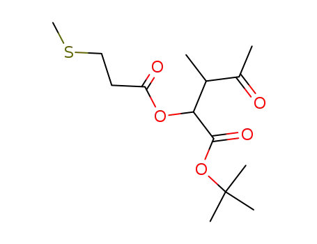 Molecular Structure of 1097736-11-2 (tert-butyl 3-methyl-2-(3-(methylthio)propanoyloxy)-4-oxopentanoate)