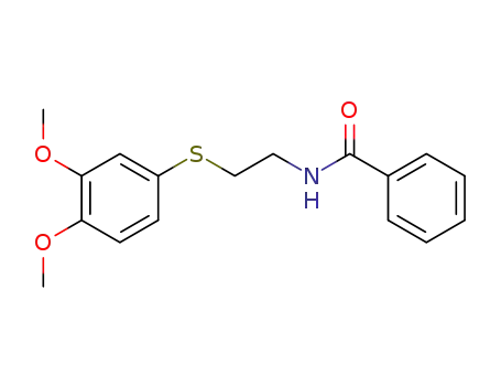 Benzamide, N-[2-[(3,4-dimethoxyphenyl)thio]ethyl]-