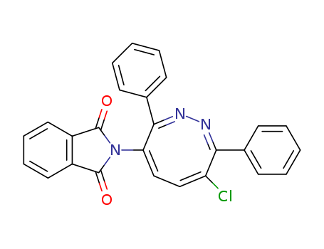 Molecular Structure of 111185-16-1 (1H-Isoindole-1,3(2H)-dione,
2-(7-chloro-3,8-diphenyl-1,2-diazocin-4-yl)-)