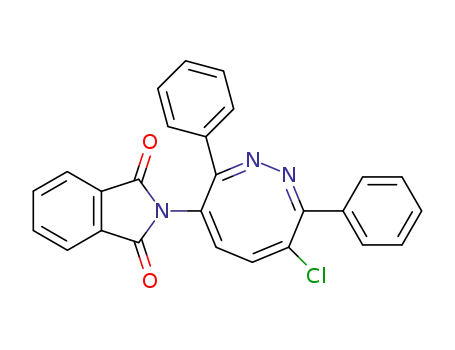 Molecular Structure of 111185-16-1 (1H-Isoindole-1,3(2H)-dione,
2-(7-chloro-3,8-diphenyl-1,2-diazocin-4-yl)-)