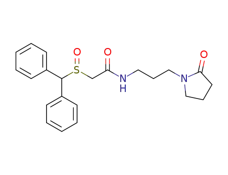 Molecular Structure of 1410075-25-0 (2-benzyhydrylsulfinyl-N-[3-(2-oxopyrrolidin-1-yl)propyl]acetamide)
