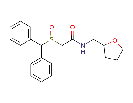 Molecular Structure of 1410075-23-8 (2-(benzhydrylsulfinyl)-N-((tetrahydrofuran-2-yl)methyl)acetamide)