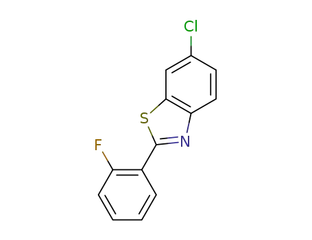 Molecular Structure of 1242288-73-8 (6-chloro-2-(2-fluorophenyl)benzo[d]thiazole)