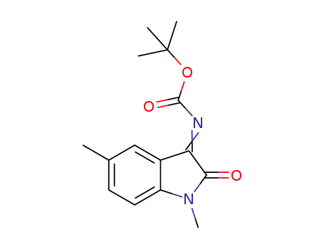 Molecular Structure of 1373943-16-8 (tert-butyl 1,5-dimethyl-2-oxoindolin-3-ylidenecarbamate)