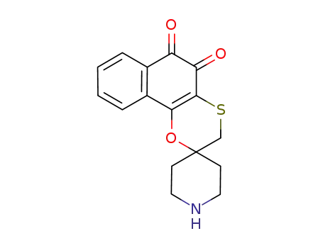 Molecular Structure of 959701-71-4 (spiro[naphtho[1,2-b][1,4]oxathiine-2,4'-piperidine]-5,6-dione)
