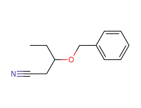 Molecular Structure of 399037-25-3 (Pentanenitrile, 3-(phenylmethoxy)-)