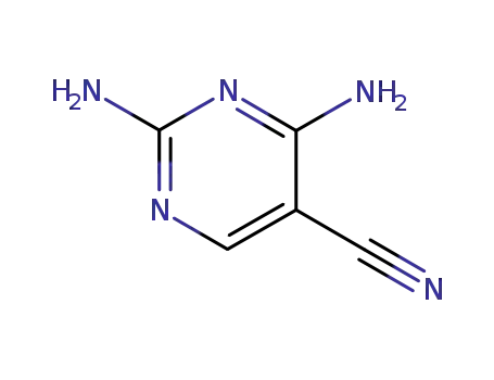 Molecular Structure of 16462-27-4 (2,4-DIAMINOPYRIMIDINE-5-CARBONITRILE)