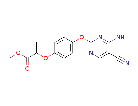 Propanoic acid, 2-[4-[(4-amino-5-cyano-2-pyrimidinyl)oxy]phenoxy]-,
methyl ester