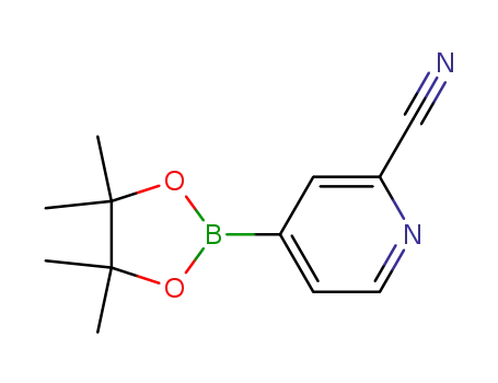 Molecular Structure of 741709-62-6 (2-CYANOPYRIDINE-4-BORONIC ACID PINACOL ESTER)