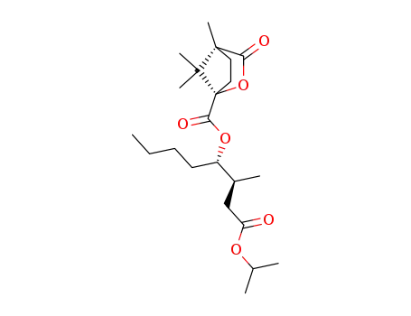 (3S,4S)-3-Methyl-4-<(1'S,4'R)-4',7',7'-trimethyl-3'-oxo-2'-oxabicyclo<2.2.1>heptan-1'-ylcarbonyloxy>octansaeure-isopropylester