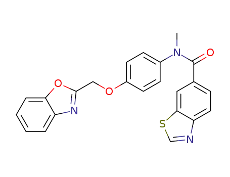 Molecular Structure of 1454918-38-7 (N-(4-(benzo[d]oxazol-2-ylmethoxy)phenyl)-N-methylisonicotinamide)