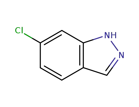 Molecular Structure of 698-25-9 (6-CHLORO (1H)INDAZOLE)