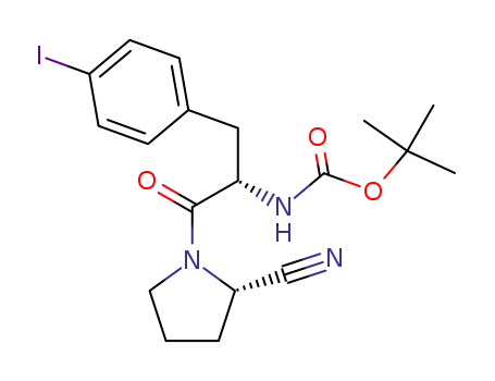 Carbamic acid,
[(1S)-2-[(2S)-2-cyano-1-pyrrolidinyl]-1-[(4-iodophenyl)methyl]-2-oxoethyl
]-, 1,1-dimethylethyl ester