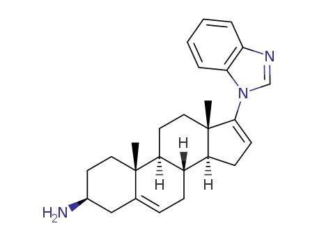Molecular Structure of 908581-04-4 (3β-amino-17-(1H-benzimidazole-1-yl)androsta-5,16-diene)