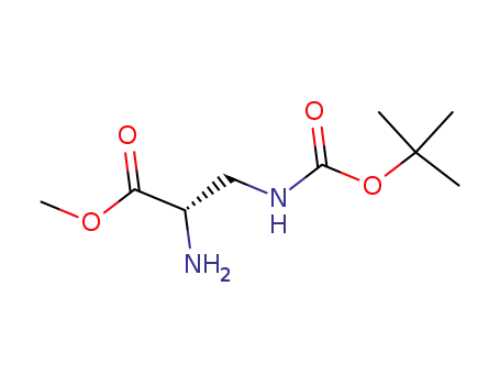 Molecular Structure of 77087-60-6 (3-[[(1,1-Dimethylethoxy)carbonyl]amino]-L-alanine methyl ester)