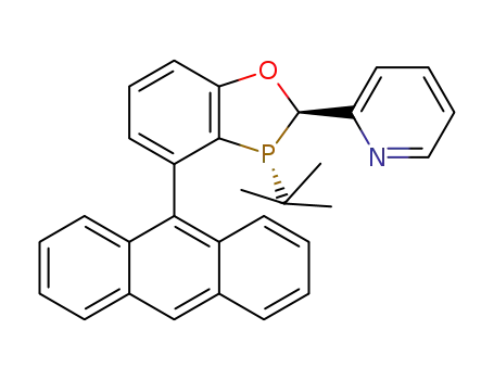 Molecular Structure of 1542796-14-4 (2-((2R,3R)-4-(anthracen-9-yl)-3-(tert-butyl)-2,3-dihydrobenzo[d][1,3]oxaphosphol-2-yl)pyridine)