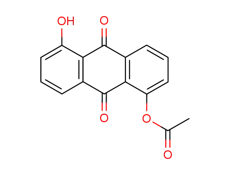 Molecular Structure of 52869-26-8 (9,10-Anthracenedione, 1-(acetyloxy)-5-hydroxy-)
