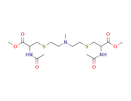Molecular Structure of 111012-90-9 (2-Acetylamino-3-(2-{[2-(2-acetylamino-2-methoxycarbonyl-ethylsulfanyl)-ethyl]-methyl-amino}-ethylsulfanyl)-propionic acid methyl ester)