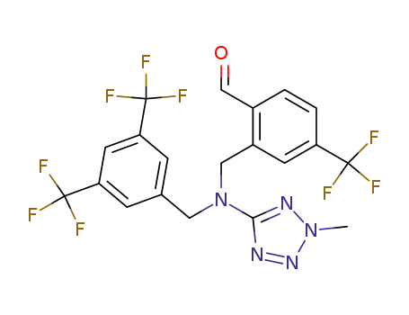 2-{[(3,5-bis-trifluoromethyl-benzyl)-(2-methyl-2H-tetrazol-5-yl)-amino]-methyl}-4-trifluoromethyl-benzaldehyde